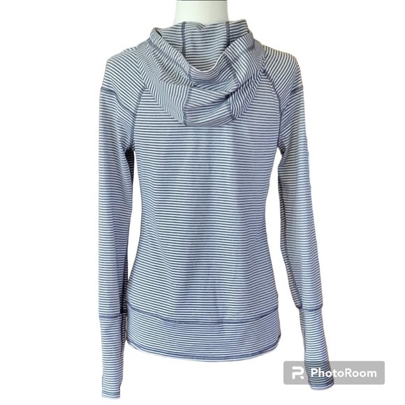 90 Degree by Reflex Striped Hooded Running Track Jacket with Thumbholes NEW - Picture 4 of 9